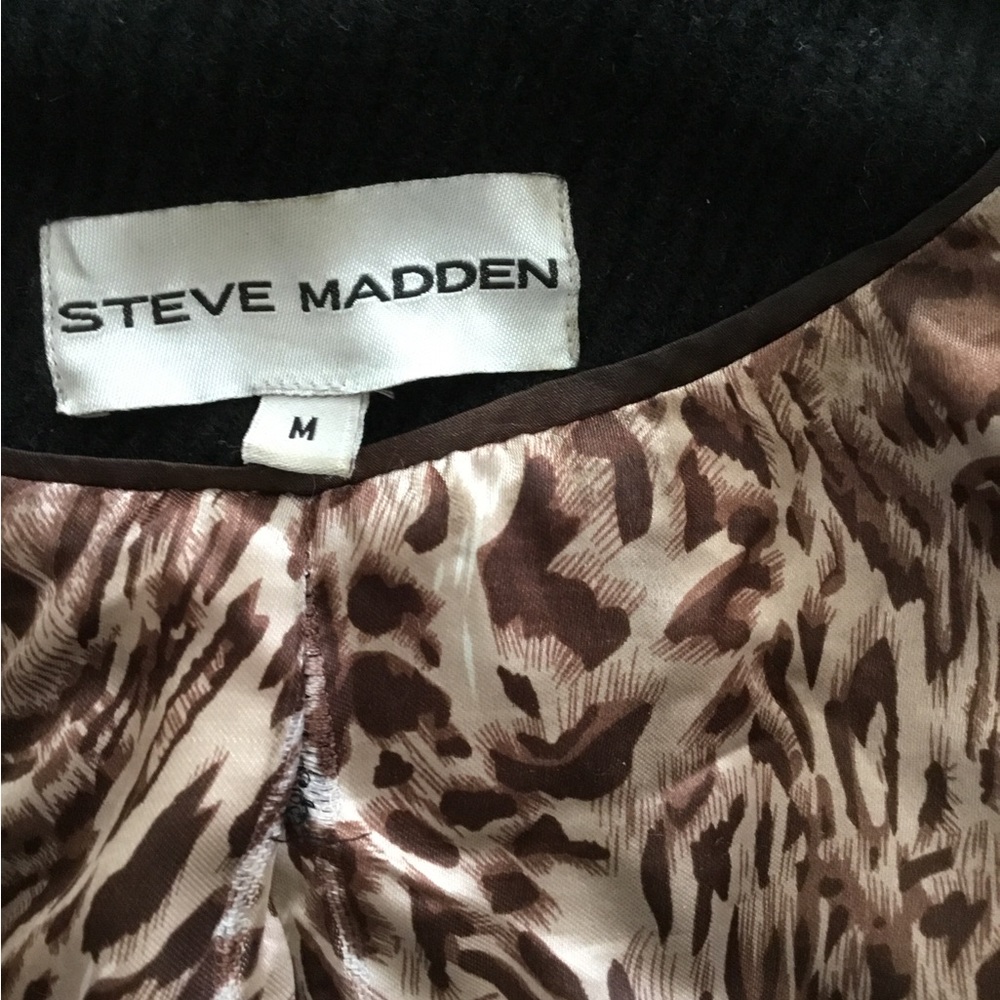 Steven Madden Black Button Down Blazer Size Mediu… - image 4